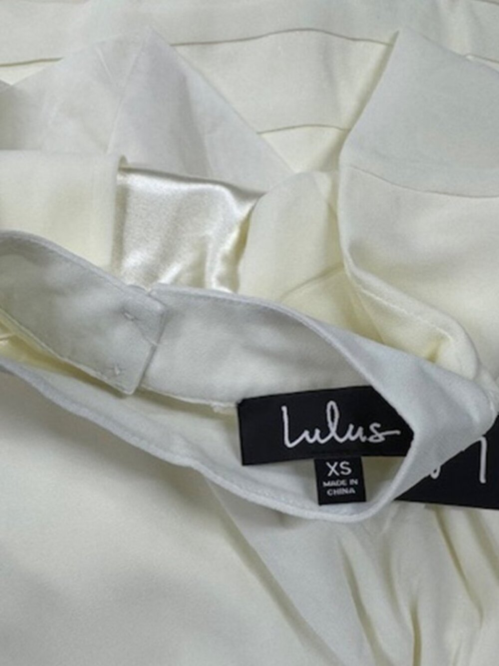 Lulus Major Inspo Cream Ruched Long Sleeve Mini Dress​ NWT - Picture 7 of 9